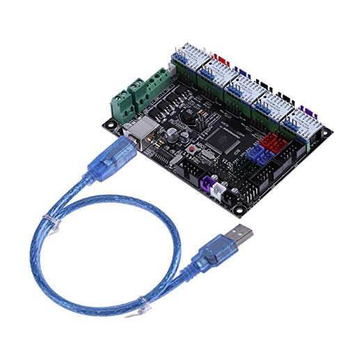 MKS Gen V1.0 3D Printer Control Board with 5x TMC2130 V1.1 Stepper Motor Drivers - Compatible with Ramps 1.4 for DIY 3D Printing, CNC Machines & Robotics Projects