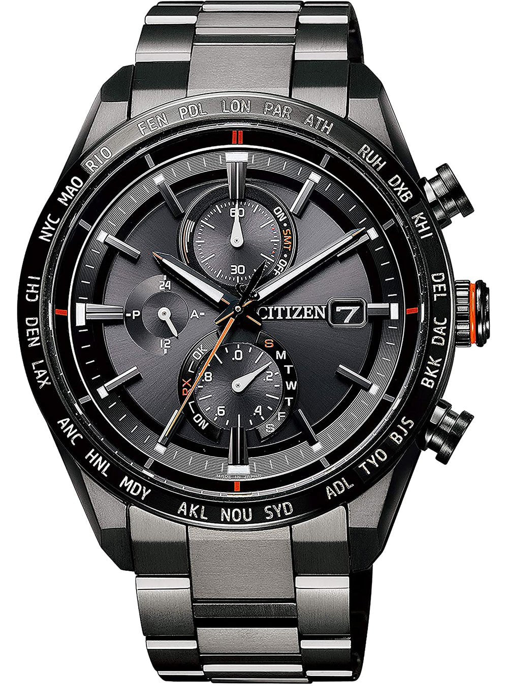 Original Title: CITIZEN ATTESA ACT LINE AT8185 62E MADE IN JAPAN JDM   Optimized Title: CITIZEN ATTESA ACT LINE AT8185-62E Men's Solar-Powered Watch - Japanese Made JDM - Waterproof & Stainless Steel - Perfect for Business, Travel & Outdoor Adventures