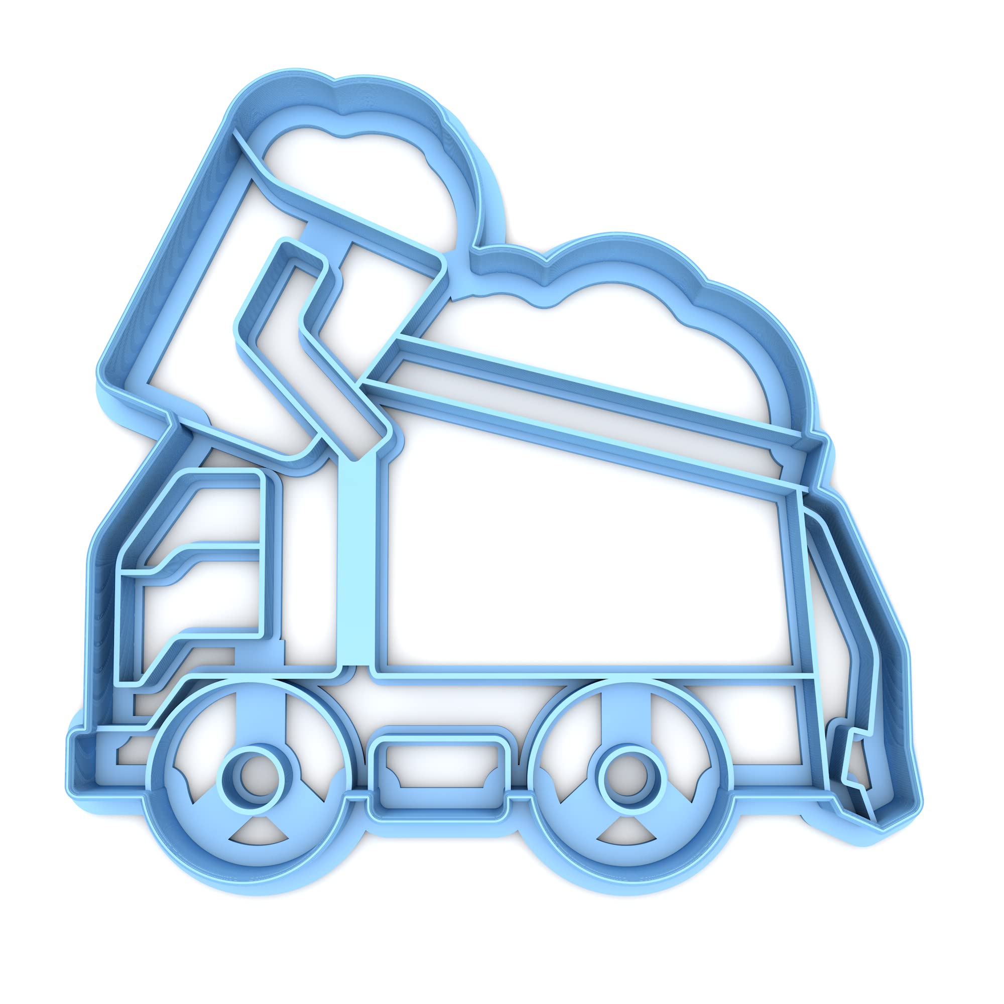 Sweet Prints Inc Garbage Truck Cookie Cutter - Stainless Steel, Dishwasher Safe - Perfect for Kids Baking, Birthday Parties & Truck Themed Cookies