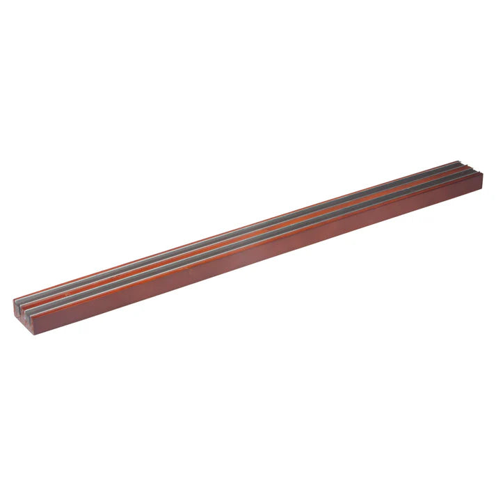 Winco 24-Inch Magnetic Knife Holder with Wooden Base - Strong Knife Storage Rack for Kitchen Countertop, Wall Mount, and Chef's Knife Organization