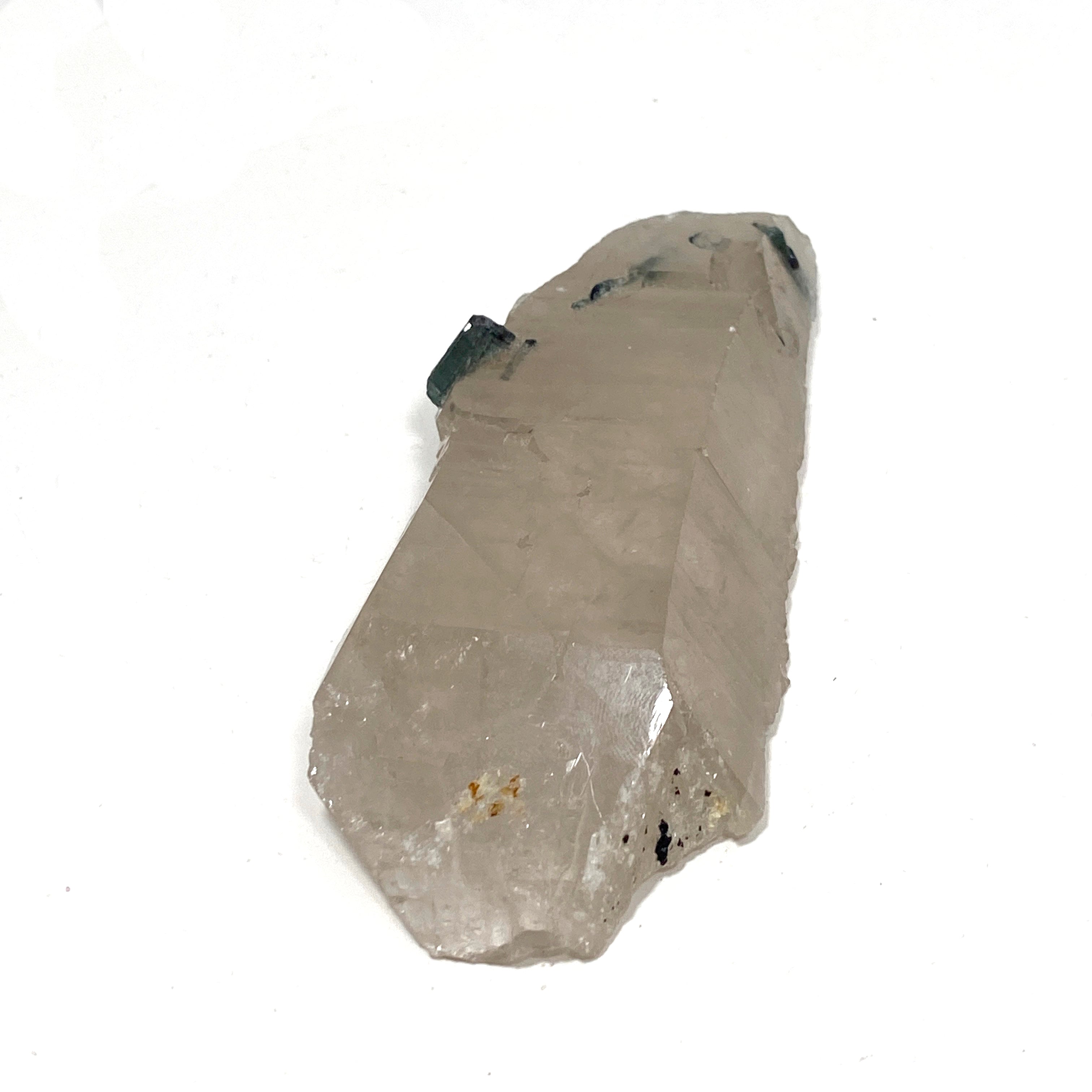 Natural Green Tourmaline on Quartz Crystal Specimen - GTQ 01 | Healing Stone for Meditation, Energy Work & Home Decor