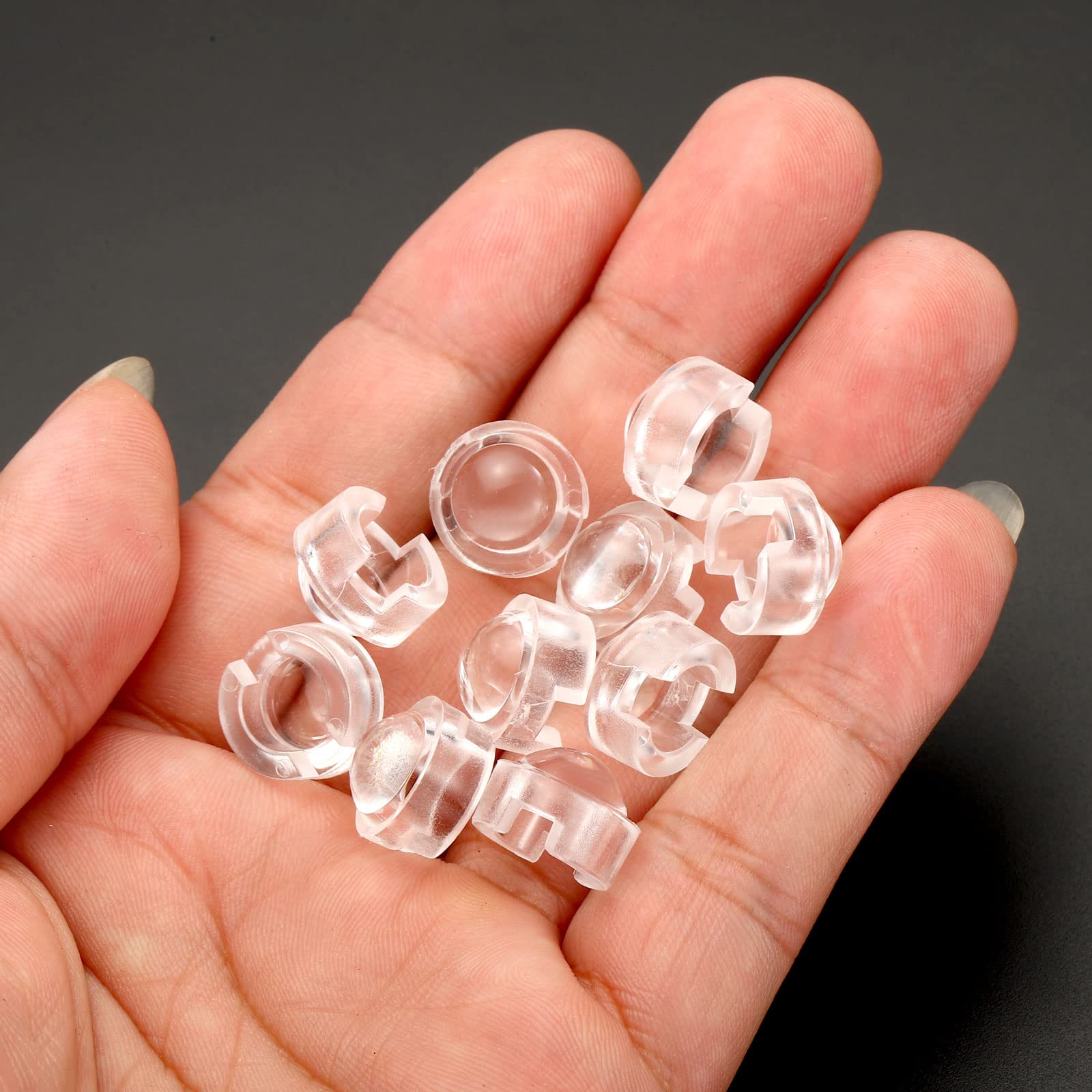 **13mm LED Convex Lens 20 Pack - 45 Degree Beam Angle Acrylic Optical Condenser Lens for 1W 3W LED Beads & Infrared Cameras - Clear Transparent for DIY Lighting, Projectors & Security Cameras**