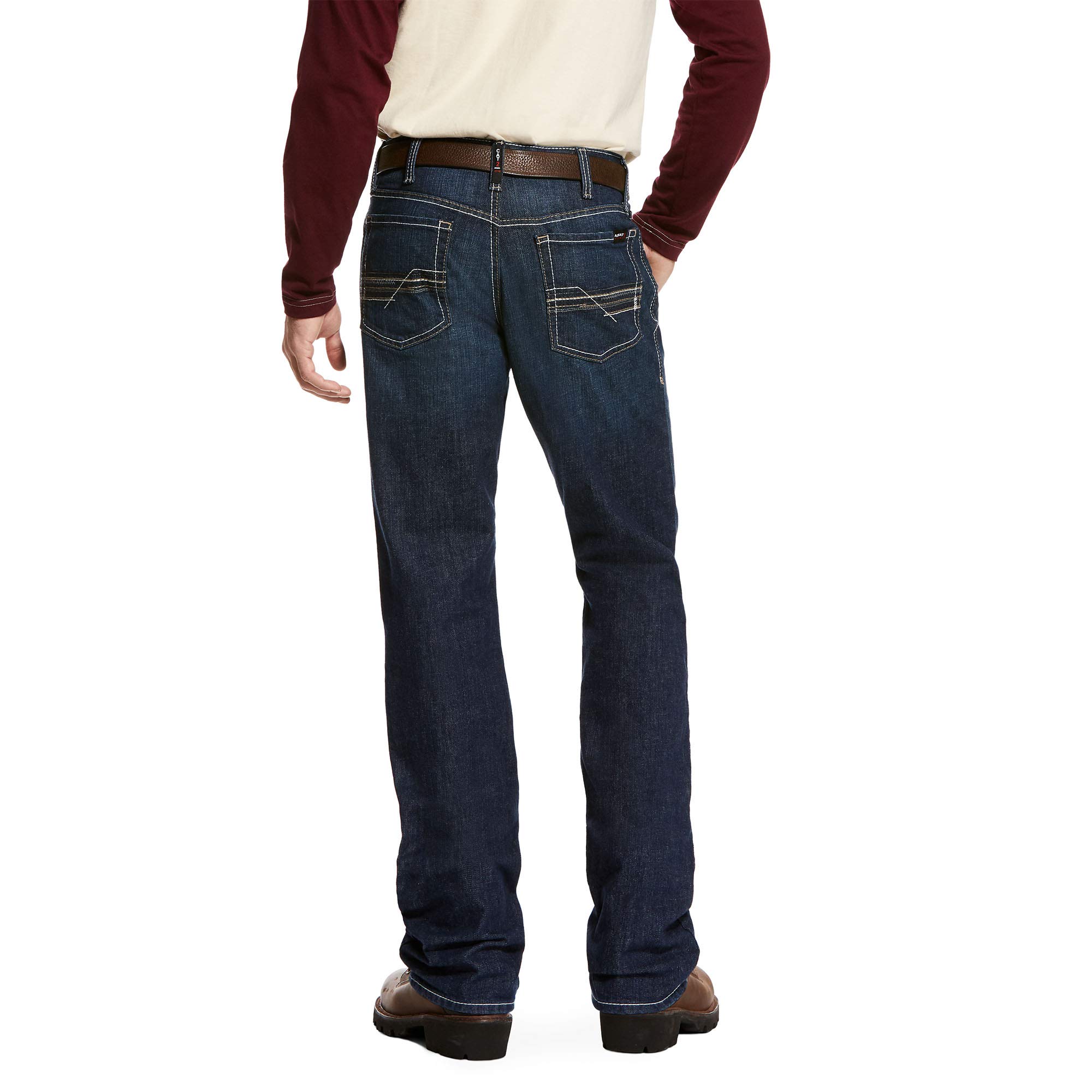 Ariat Men's FR M4 Relaxed Fit DuraStretch Stackable Straight Leg Jeans - Flame Resistant Work Pants for Construction, Farming & Outdoor Jobs