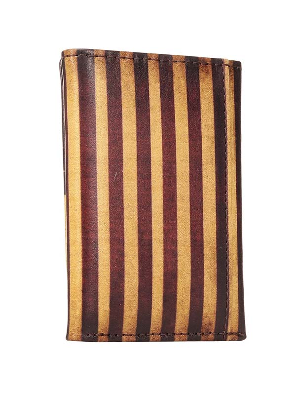 Nocona Men's Vintage USA Flag Trifold Wallet - Genuine Leather Bifold Wallet for Men with RFID Protection - Perfect for Travel, Everyday Carry & Gift Giving