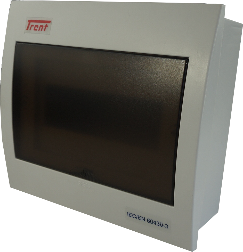 DF8 8 Module Compact Distribution Board - ABS/PC Flush Mount Electrical Panel with Terminal Block, Neutral Bar & DIN Rail - IP40 Rated for Home & Industrial Power Distribution