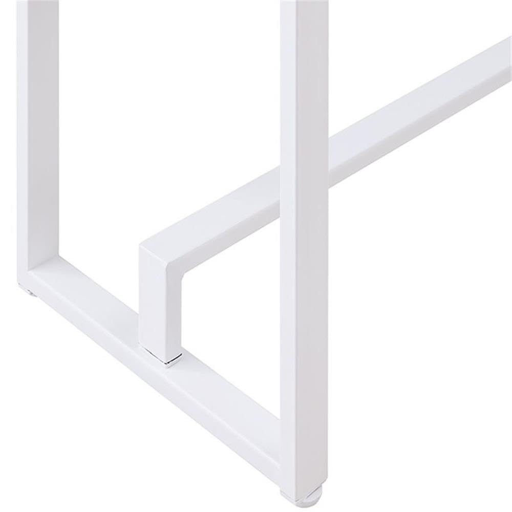 Modern Console Table with Sleek Design - Macen Entryway Sofa Table in Brown & White - Perfect for Hallway, Living Room, or Bedroom Decor