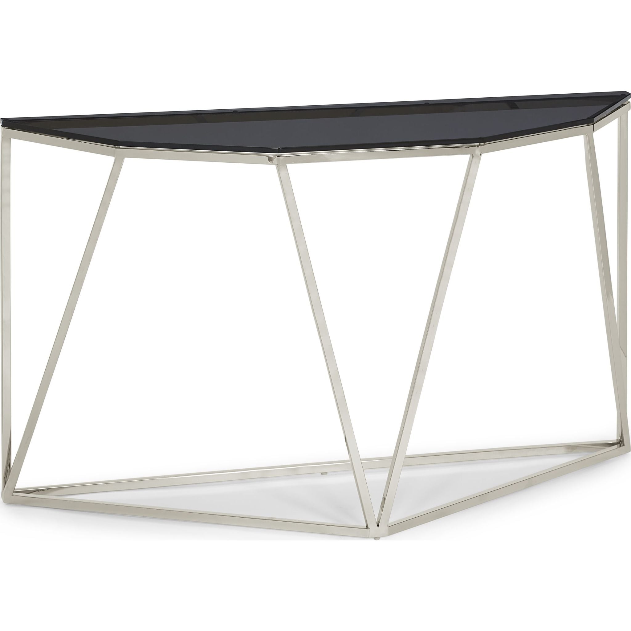 Aria Modern Smoked Wood Console Table - Entryway Sofa Table for Hallway, Living Room & Bedroom Decor