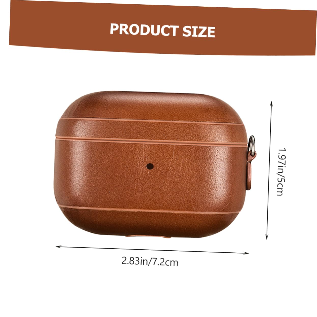 Artibetter Genuine Leather Earphone Case - Protective Pouch for AirPods & Wireless Earbuds - Portable Carrying Case with Premium Brown Leather - Perfect for Travel, Gym & Daily Use