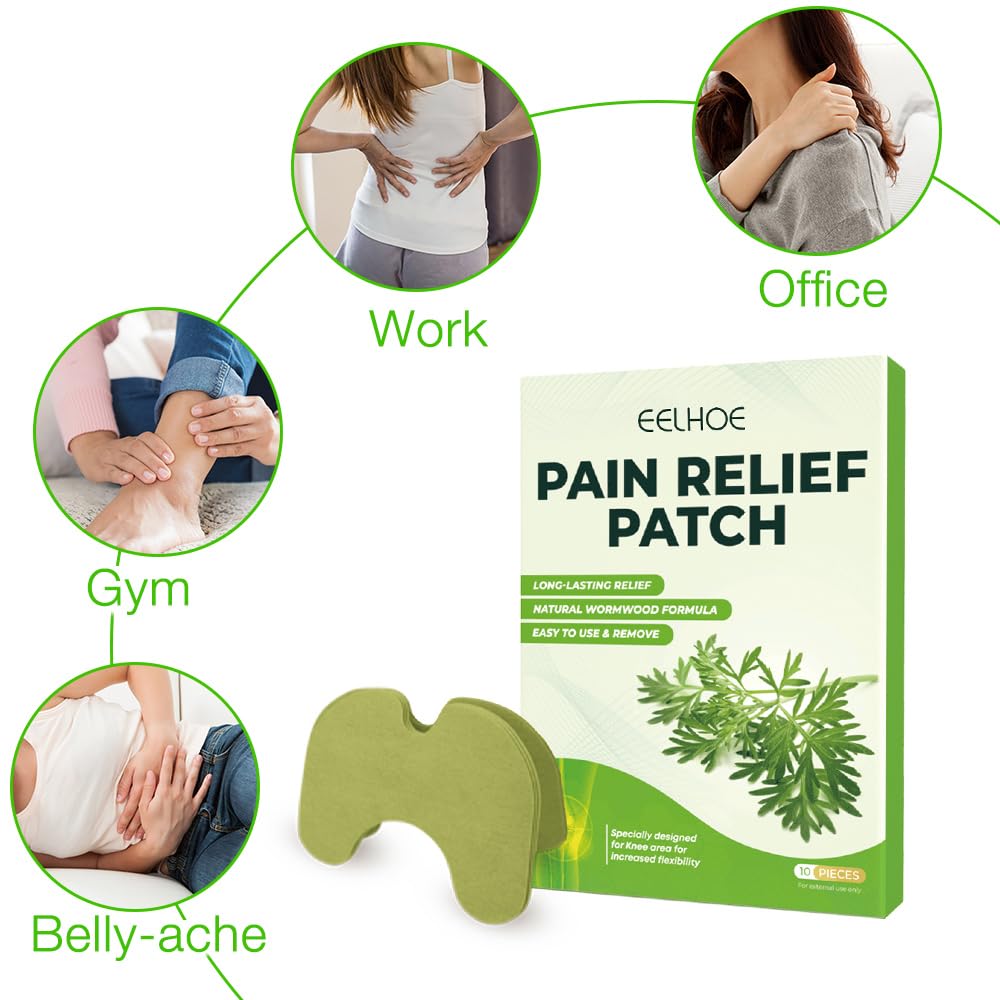 XEERUN Pain Relief Patch - 40 Pack for Knee, Back & Neck Muscle Soreness | Wormwood Heat Therapy Patches for Joint & Muscle Pain Relief | Perfect for Athletes, Office Workers & Arthritis Sufferers