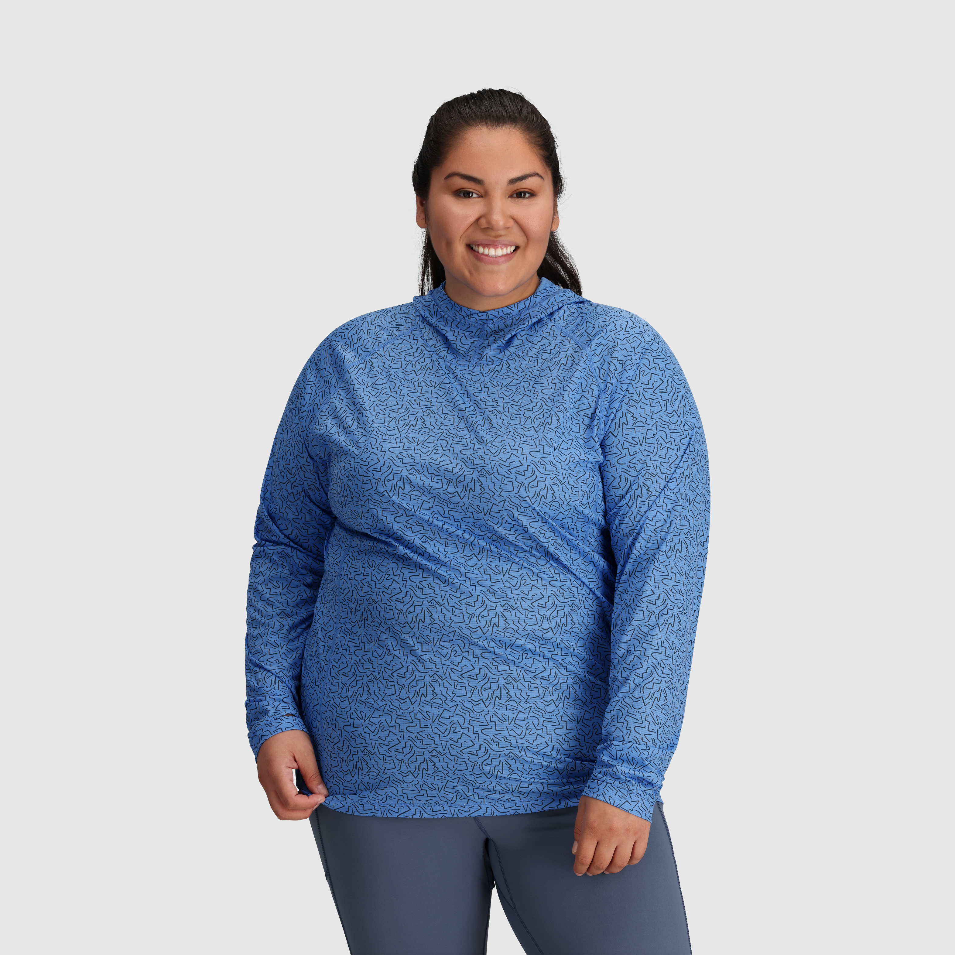 Women's Echo Printed Hoodie Plus - Soft Fleece Pullover with Stylish Graphic Design for Casual Wear, Loungewear & Outdoor Activities