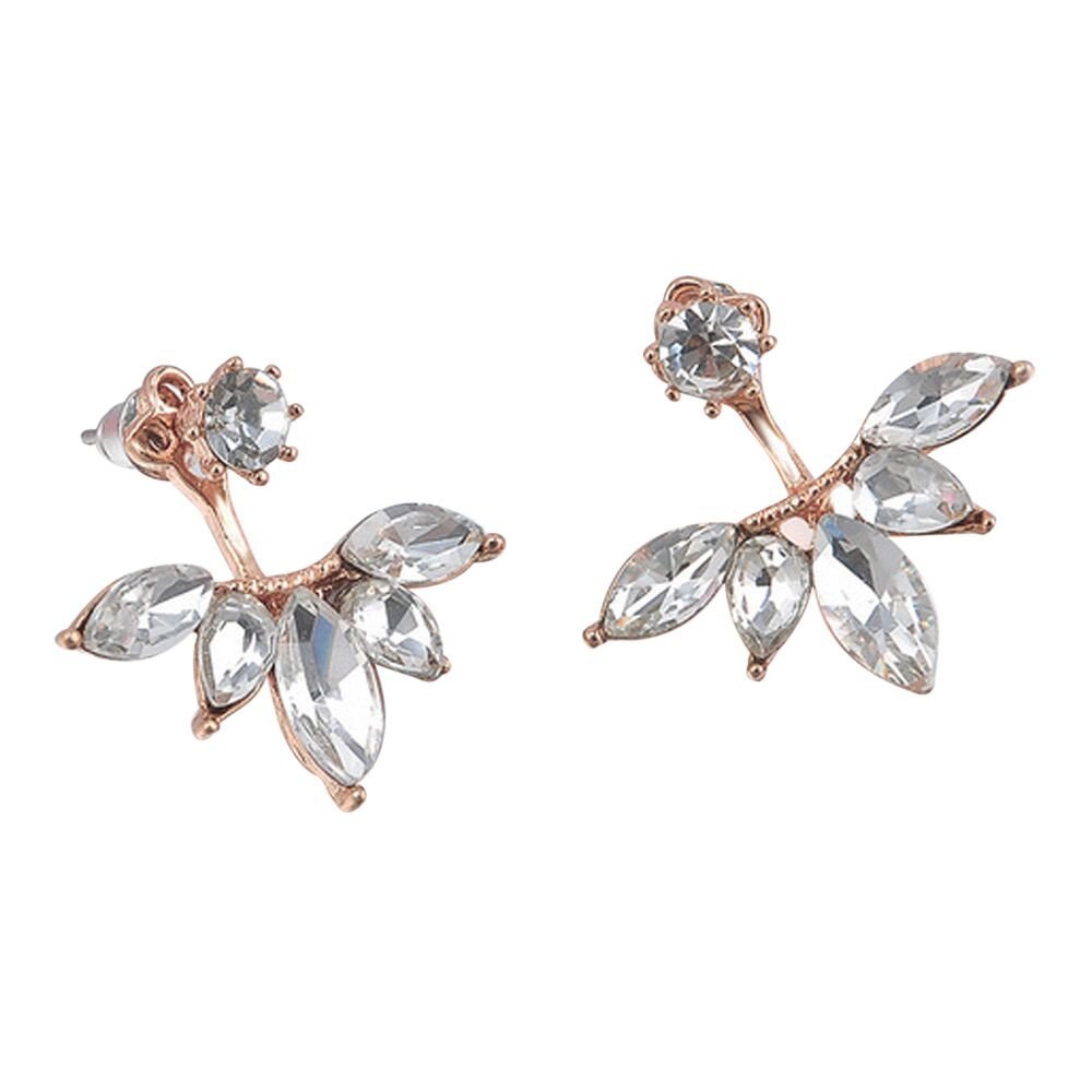 Fashion Rhinestone Flower Crystal Earrings for Women - 1 Pair Western Hoop Earrings | Perfect for Parties, Weddings & Everyday Wear