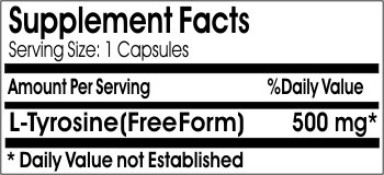 L-Tyrosine 500mg - 200 Capsules | Pure Amino Acid Supplement | No Additives, Non-GMO | Supports Focus, Stress Relief & Cognitive Function | Ideal for Work, Study & Mental Performance