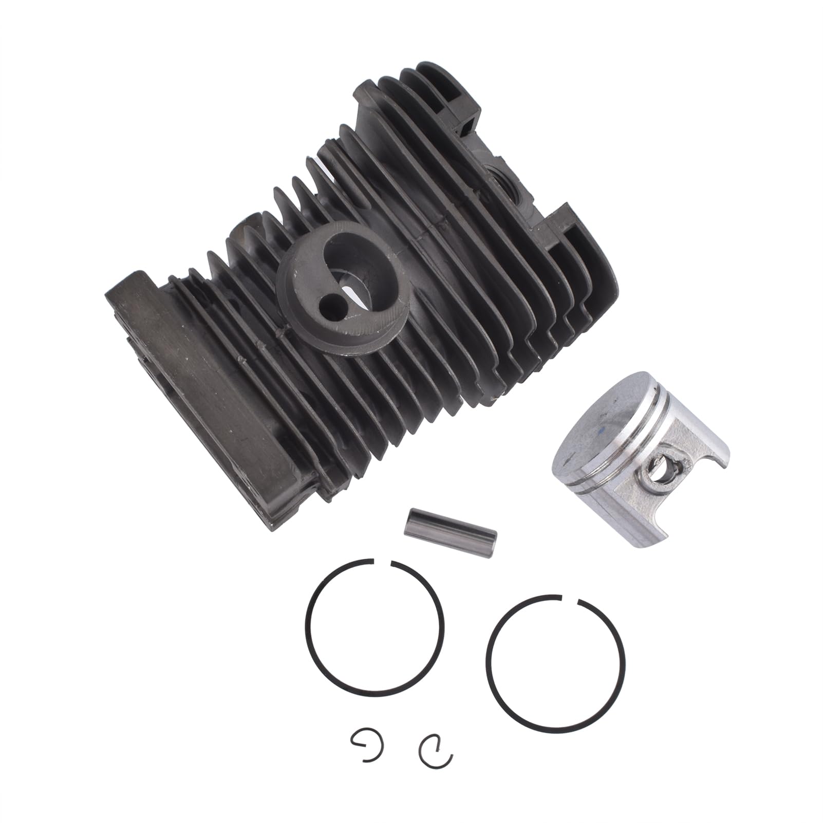STIHL MS170 017 Chainsaw Piston Ring Kit - 37mm Cylinder Piston Rings, Clips & Pin Set - Replacement Parts for STIHL 017 Chainsaw Repair & Maintenance - Perfect for DIY Chainsaw Engine Rebuilds