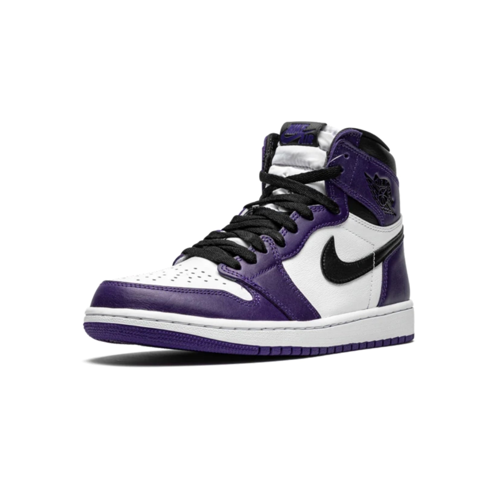 Air Jordan 1 High Retro Basketball Shoes - Court Purple & White Colorway - Perfect for Streetwear Fashion and Basketball Games