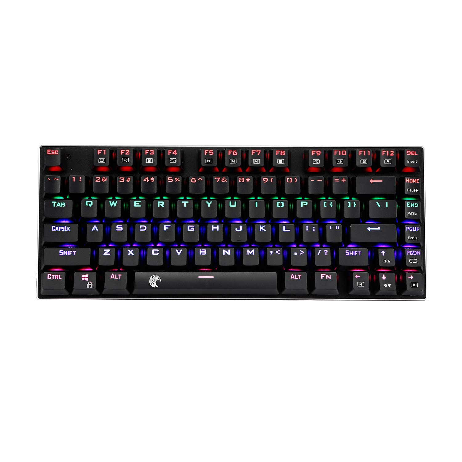 E-Yooso Z-88 60% Mechanical Gaming Keyboard - Blue Switches, RGB Backlit for PC Gaming