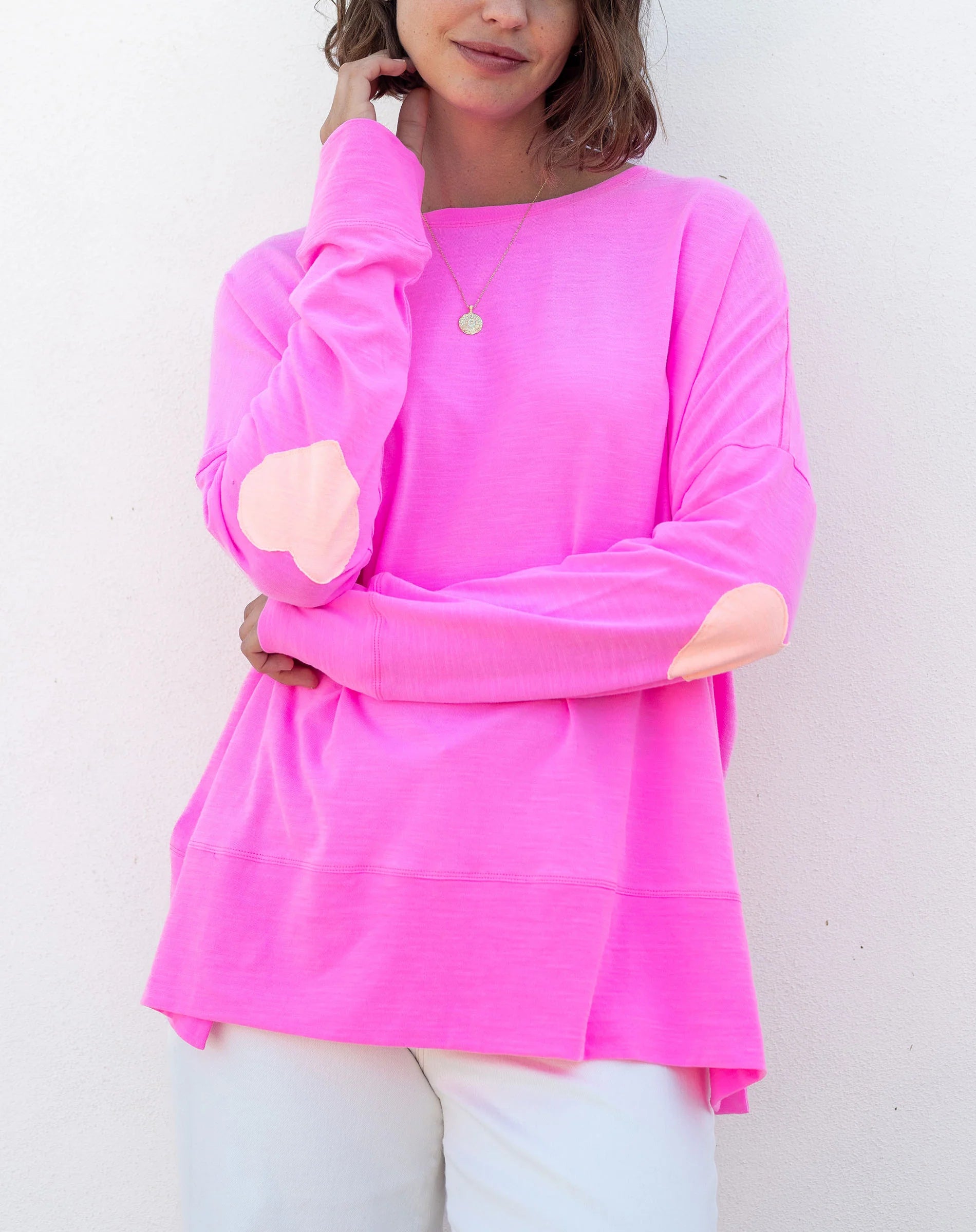Amour Appliqué Long Sleeve T-Shirt Collection | Elegant Embroidered Cotton Tees for Women | Perfect for Casual Wear, Date Nights & Fall Layering