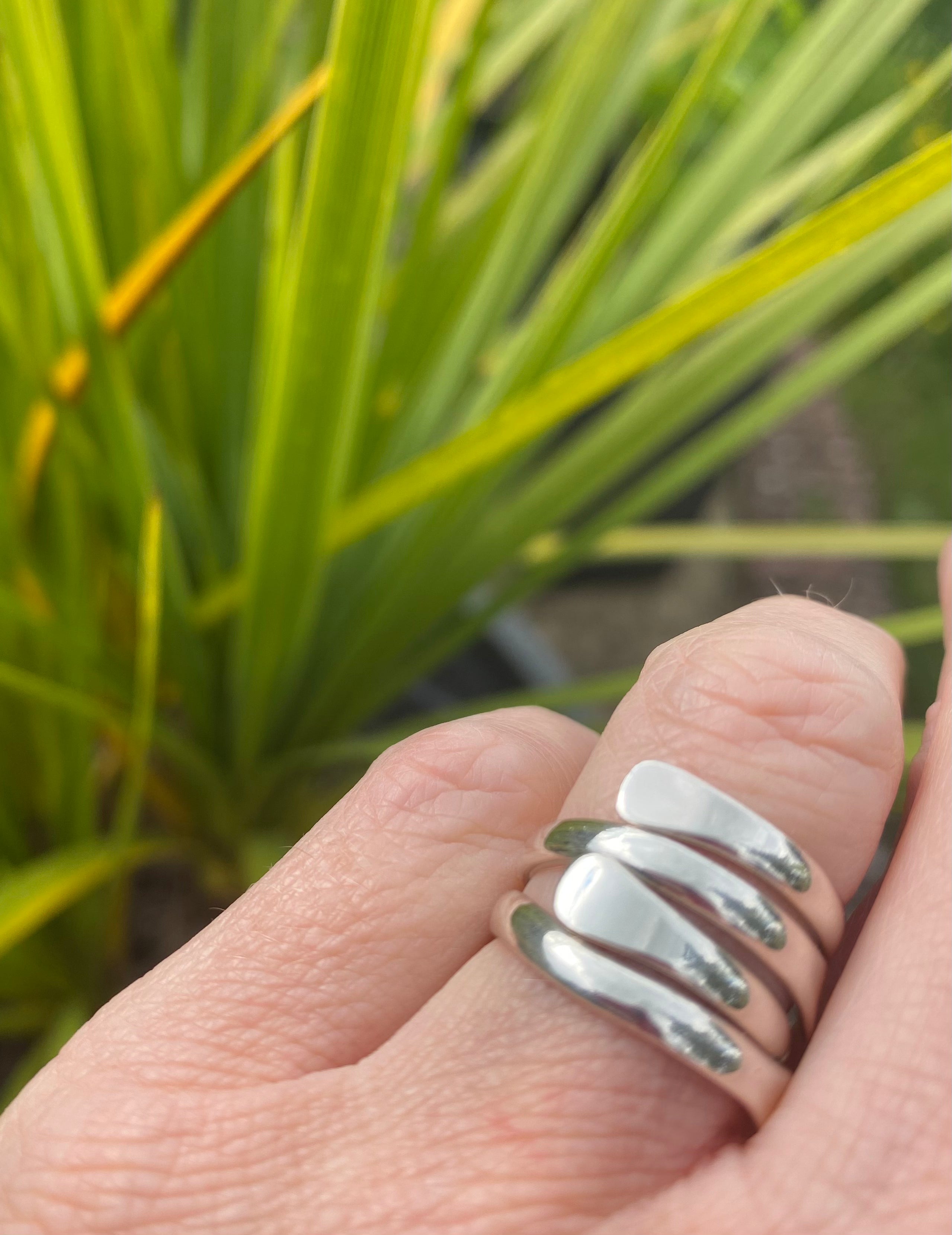 Sterling Silver Coiled Flat End Ring - Minimalist Stackable Jewelry for Women, Perfect for Everyday Wear & Layering