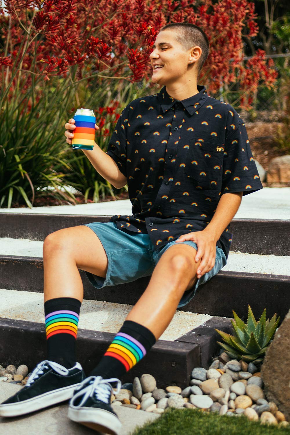 Men's LGBT Pride Button Down Shirts - Casual Rainbow Gay Pride Short Sleeve Shirt for LGBTQ+ Community | Perfect for Pride Parades, Festivals & Casual Wear