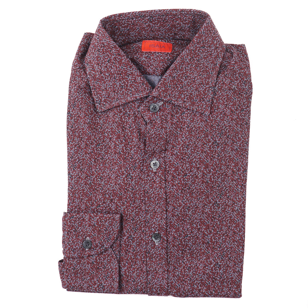 Isaia Coral Branch Print Cotton Shirt for Men - Stylish Hawaiian Casual Button Down Shirt for Summer Beach Vacation, Tropical Party & Outdoor Events