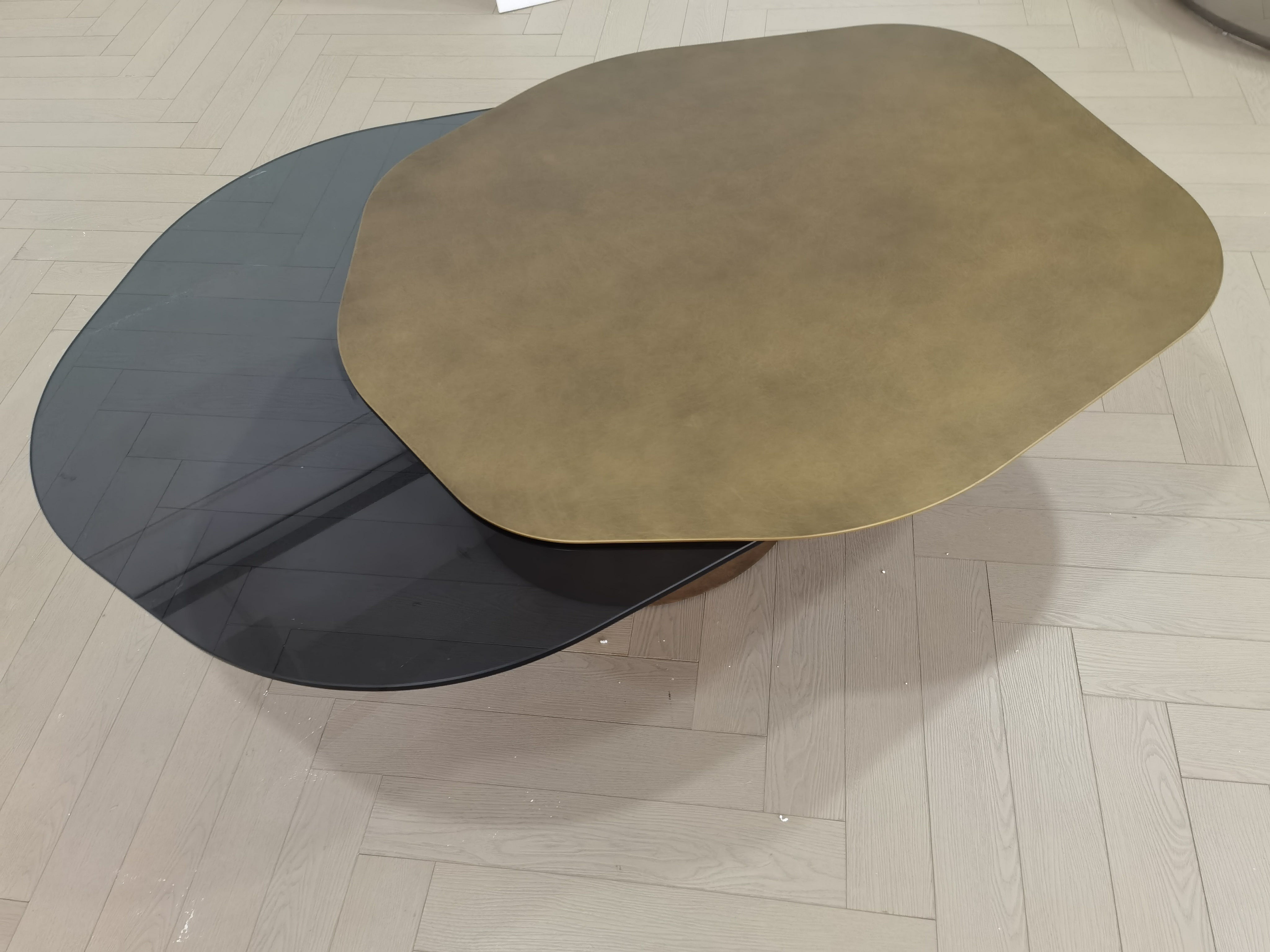 Modern Irregular Kaylee Coffee Table Set - Mid-Century Style Living Room Furniture for Small Spaces - Perfect for Apartments, Condos & Cozy Homes
