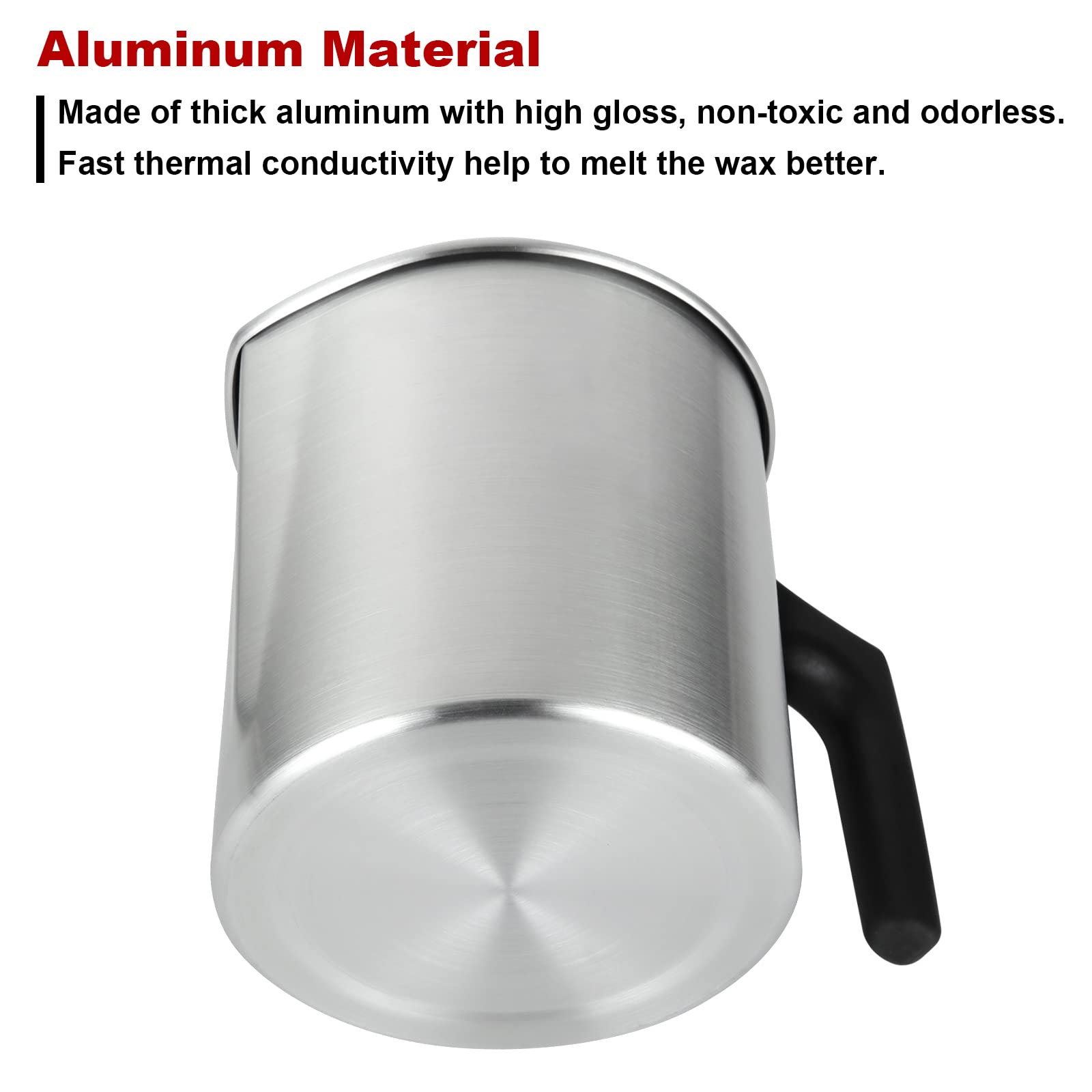 1.2L Candle Wax Melting Pot with Heat-Resistant Handle - Wax Melter for DIY Candle Making, Soap Making & Crafts - Perfect for Home, Studio & Small Business Use