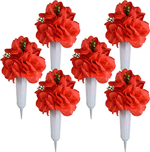 Red W/ White Vase