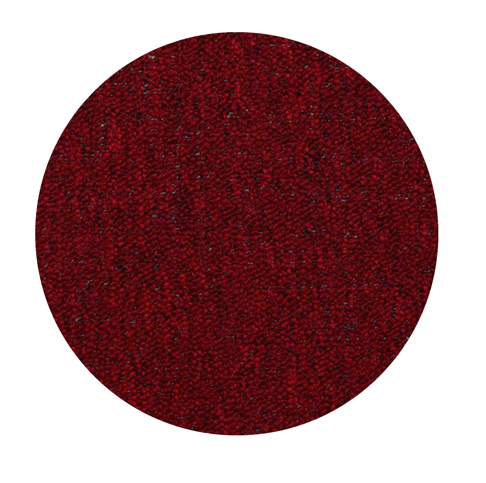 Home Queen 2' Round Red Indoor Outdoor Commercial Area Rug - Soft Non-Slip Floor Mat for Living Room, Bedroom, Patio & Office (H-NEYLAND-2-ROUND-RED)