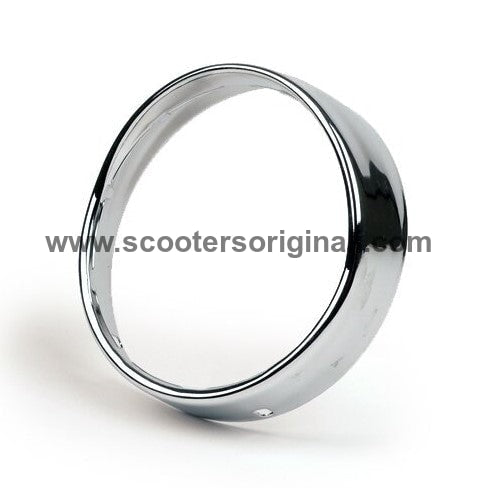Vespa Headlight Rim - 115/120mm Compatible with GS150 & GS160 Scooters - Durable Chrome-Plated Replacement Part for Vespa SIEM Models - Perfect for Night Riding and Scooter Restoration Projects