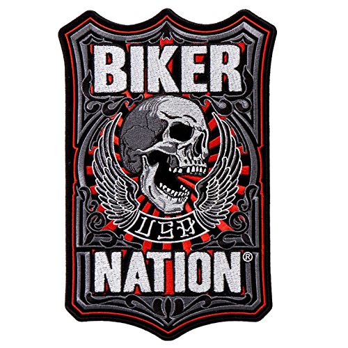 Biker Nation USA Iron-On & Sew-On Rayon Patch 3
