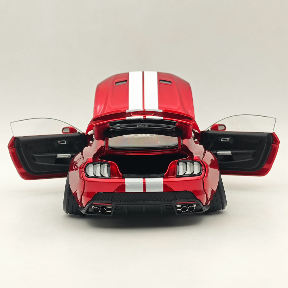 2019 Ford Mustang GT 1/18 Scale Diecast Model Car with Widebody Kit - Red RHD Collectible for Car Enthusiasts | Perfect for Display, Gifts, and Hobby Collections