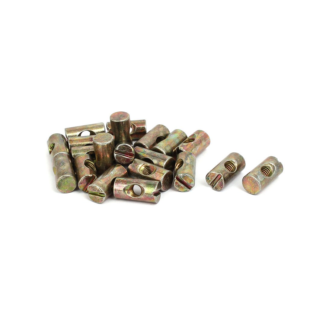 20pcs M6x20mm Furniture Connecting Bolts - Cross Dowel Slotted Nuts for Bed Frame, Crib & Chair Assembly - Durable Hardware for DIY Furniture Projects (Perfect for IKEA Furniture, Woodworking & Home Improvement)