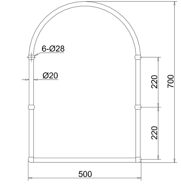 Burlington Arched Chrome Bathroom Mirror – Elegant & Modern Vanity Mirror for Bathroom Decor, Makeup, and Shaving