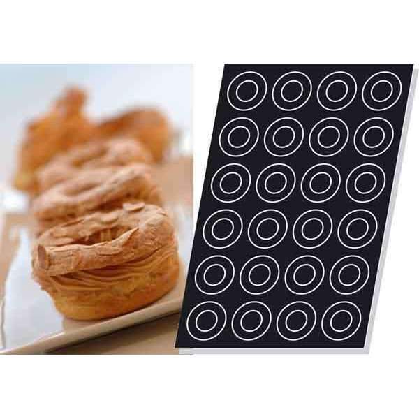 Paris Brest Silicone Mold for Baking - Professional Pastry Cake Dessert Mold - Perfect for French Pastries, Choux Pastry, Cream Puffs & Eclairs at Home or Bakery