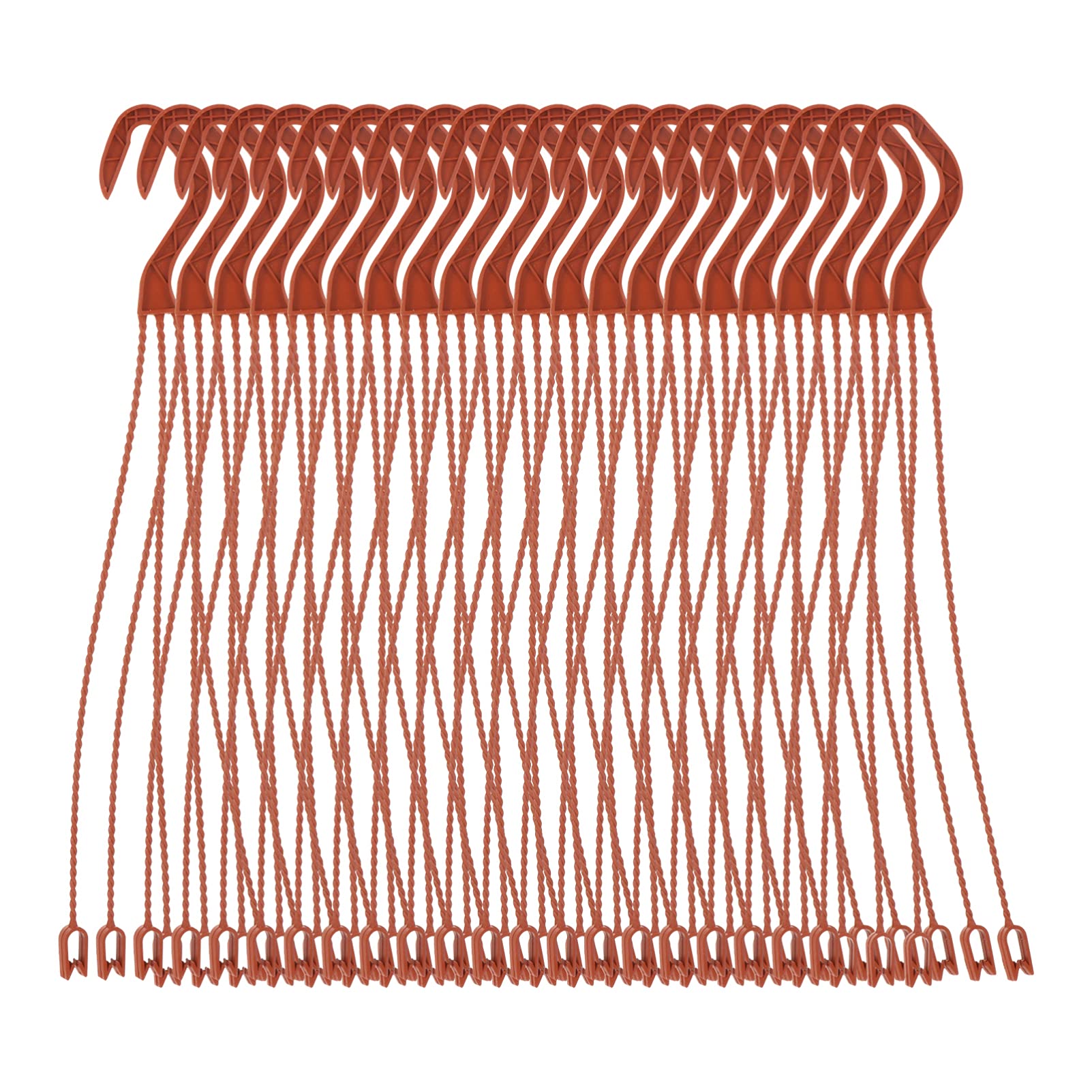50-Pack Heavy Duty Plastic Hanging Hooks for Plants - Cabilock Garden & Indoor Pot Hangers, Flower Stand Hooks, Wall Mount Plant Holders - Perfect for Balcony, Patio, Home Decor and Vertical Gardening