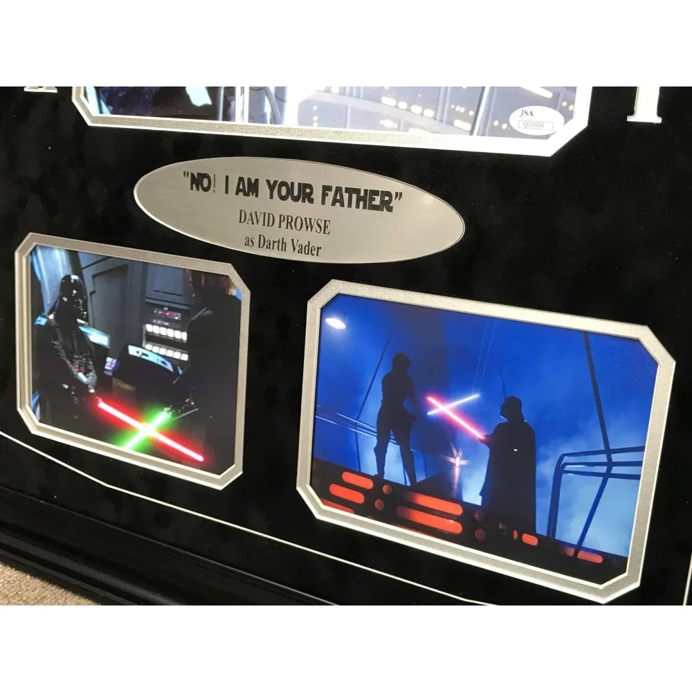 David Prowse Signed Darth Vader Photo - Framed 8x10 Autograph with JSA COA - Star Wars Collectible for Display in Home Theater or Man Cave