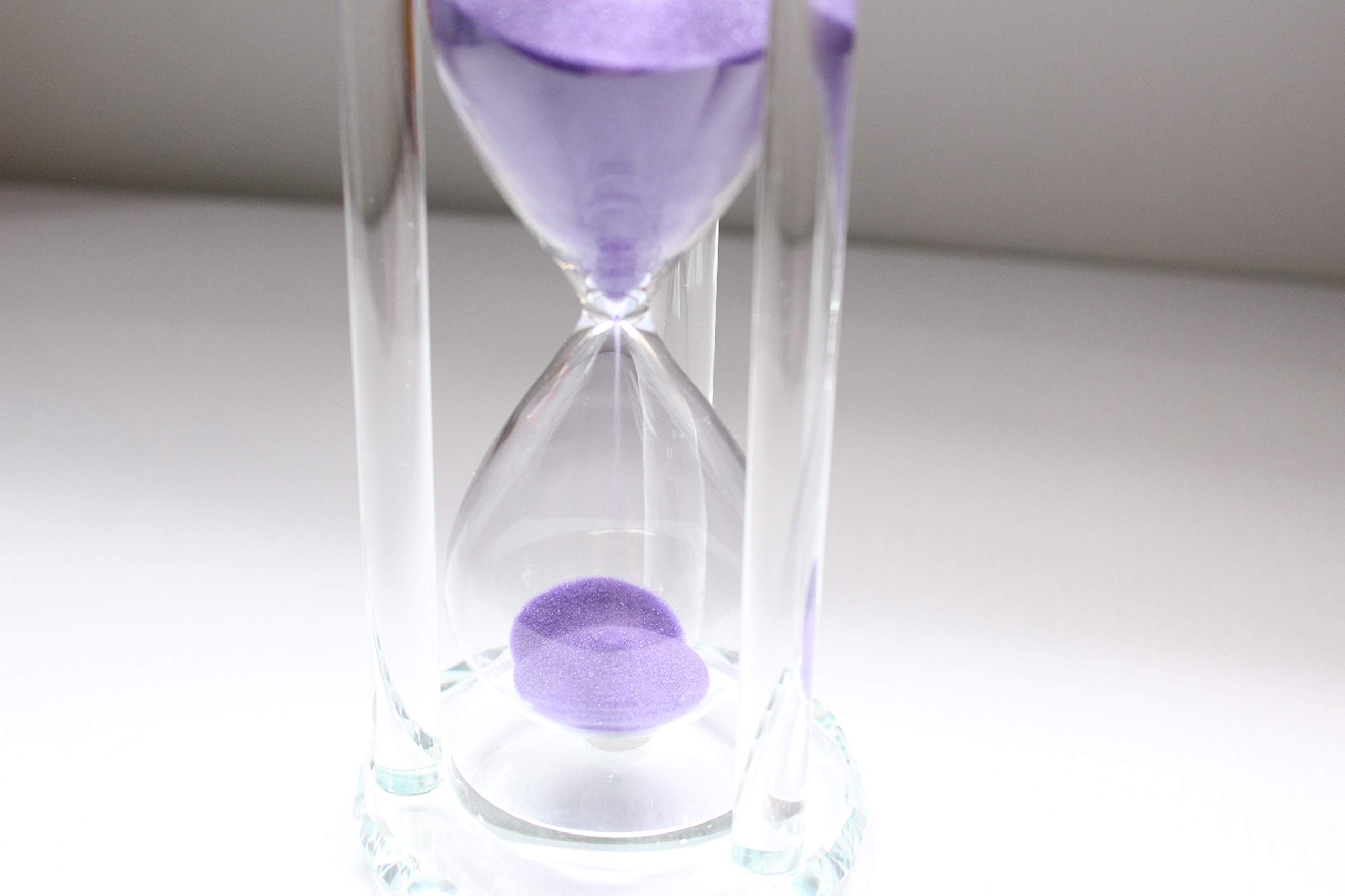 60 Minutes Hourglass Timer - Crystal Sand Timer with Diamond Carving Surface for Kitchen, Office, Desk Decor | Perfect Christmas & Birthday Gift (Purple) | Use for Cooking, Study, Meditation & Home Decoration