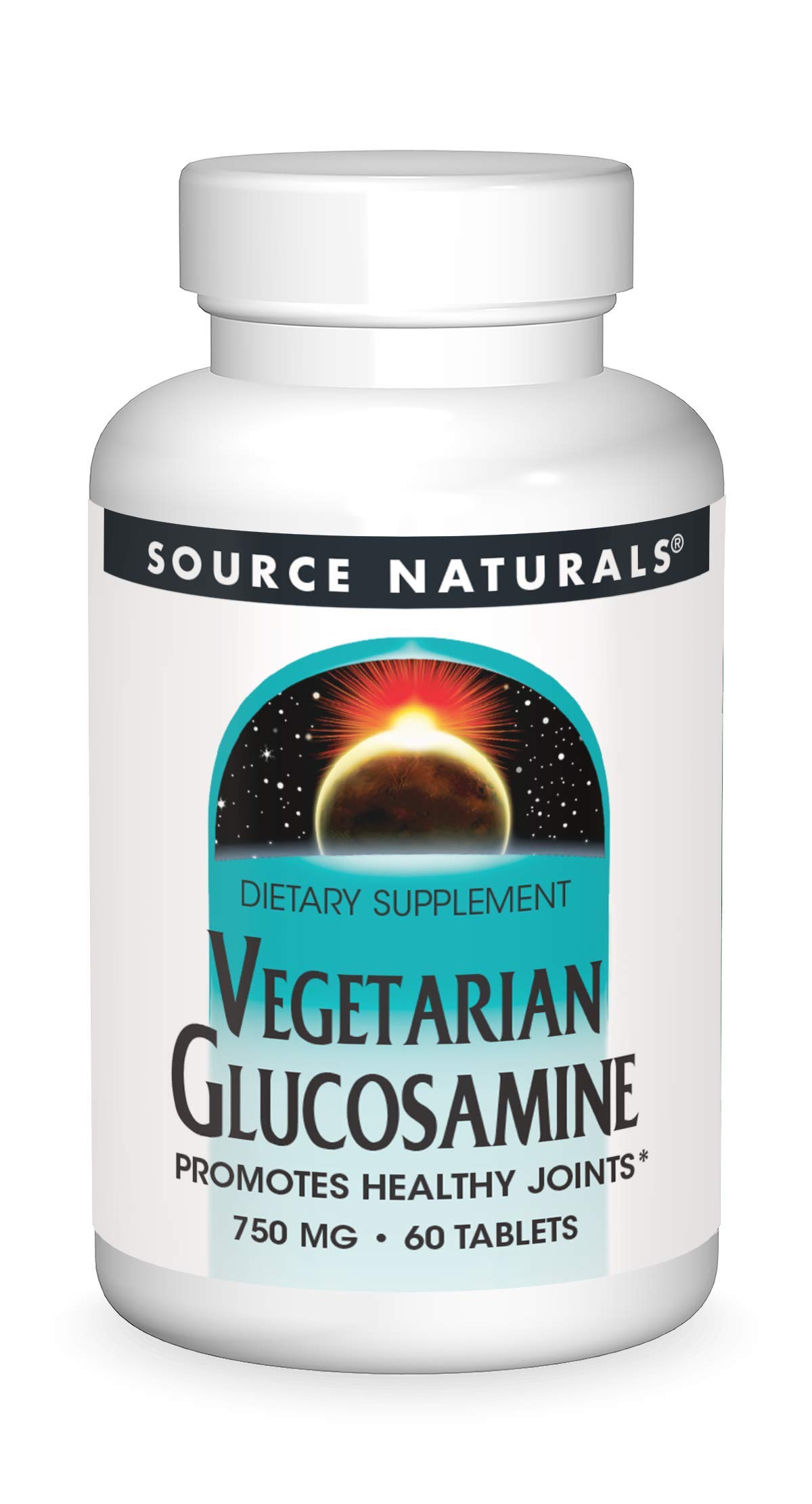 Source Naturals Vegetarian Glucosamine 750mg Tablets - 60 Count | Joint Support Supplement for Mobility & Comfort | Ideal for Active Lifestyles, Exercise Recovery & Senior Joint Care