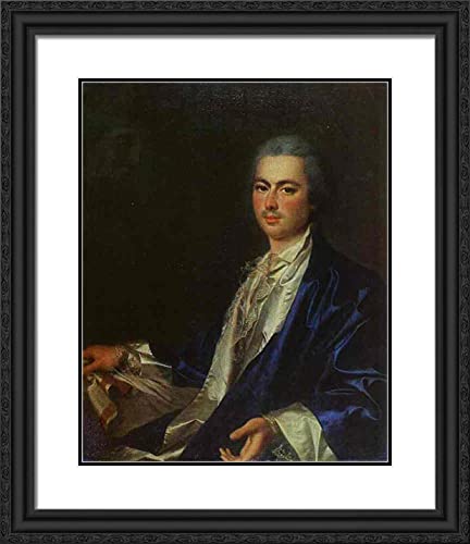 Black Ornate Wood Frame with Double Matting