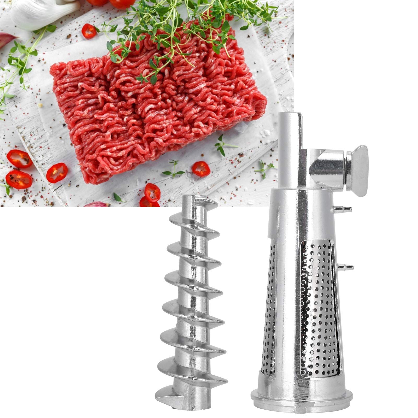 Electric Meat Grinder & Tomato Juicer Attachment - Dual Waterproof Design for Blenders - Perfect for Homemade Sausages, Fresh Tomato Juice & Smoothies