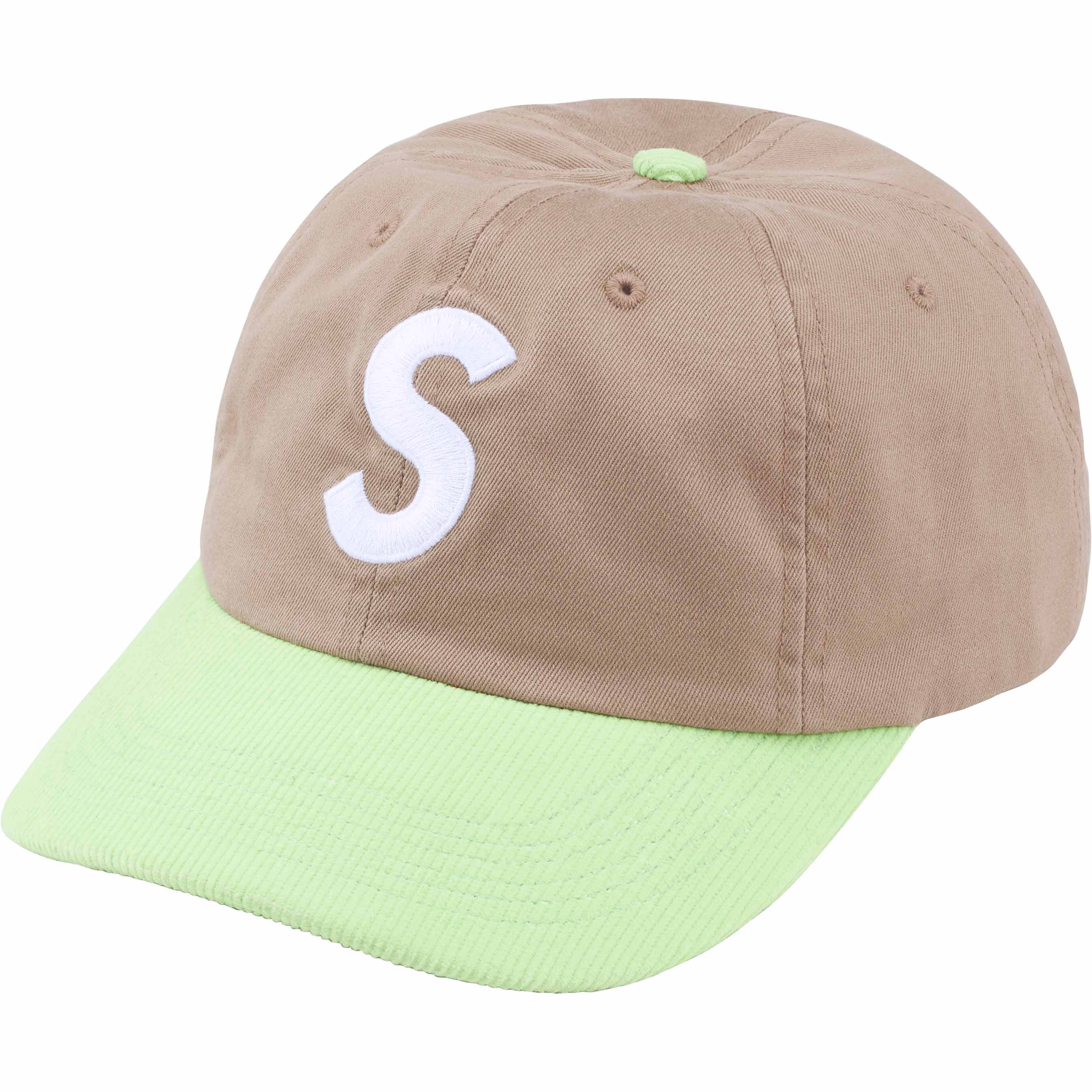 Supreme 2-Tone S Logo 6-Panel Tan Hat - Preorder Now | Streetwear Fashion Accessory for Men & Women | Perfect for Urban Style & Casual Outfits