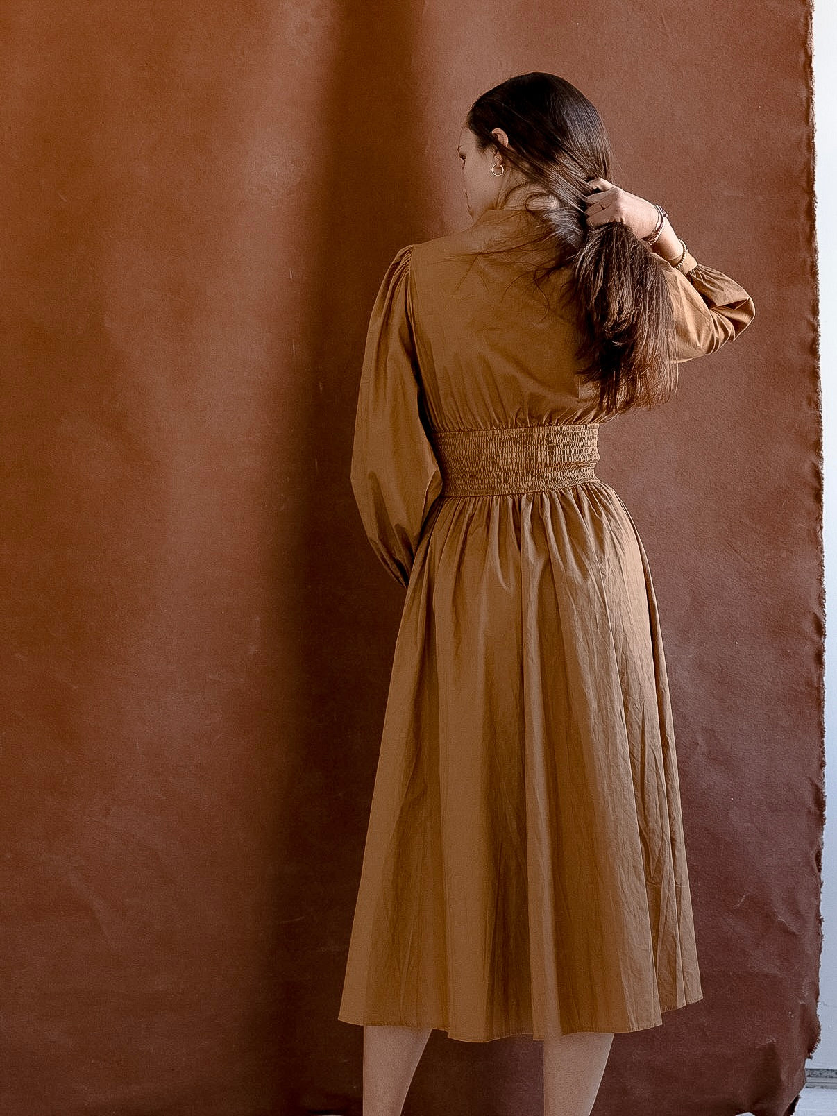 Autumn Bliss Dress - Women's Floral A-Line Midi Dress for Fall | Perfect for Office, Date Night & Special Occasions