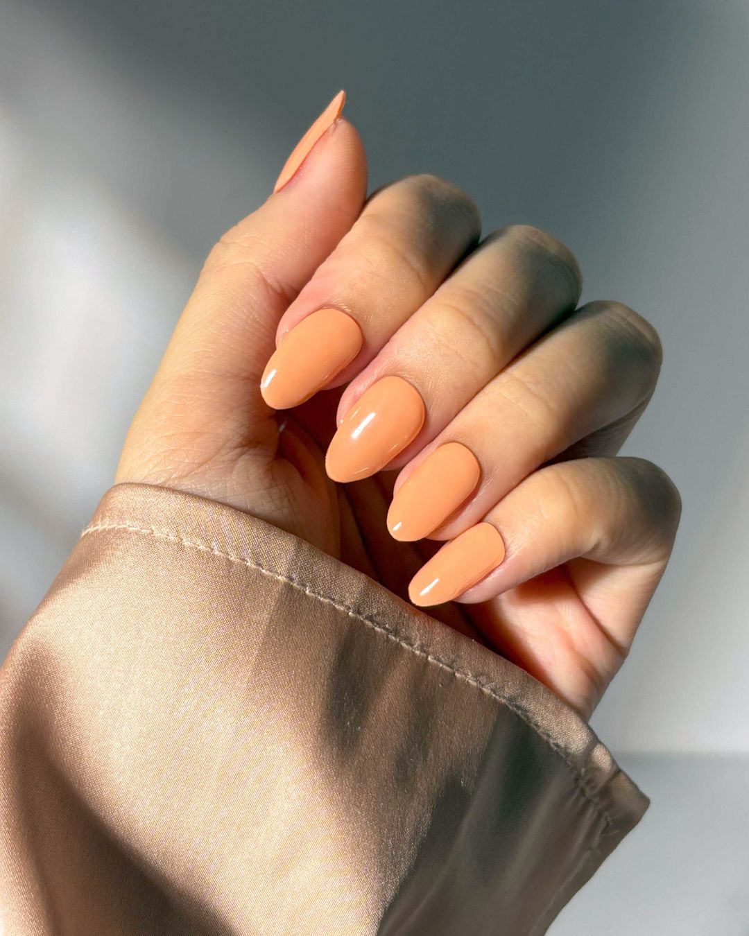 Tangerine Cream Gel Nail Sticker Set - DIY Nail Art Decals for Home Manicure & Salon Use | Perfect for Parties, Weddings & Everyday Wear