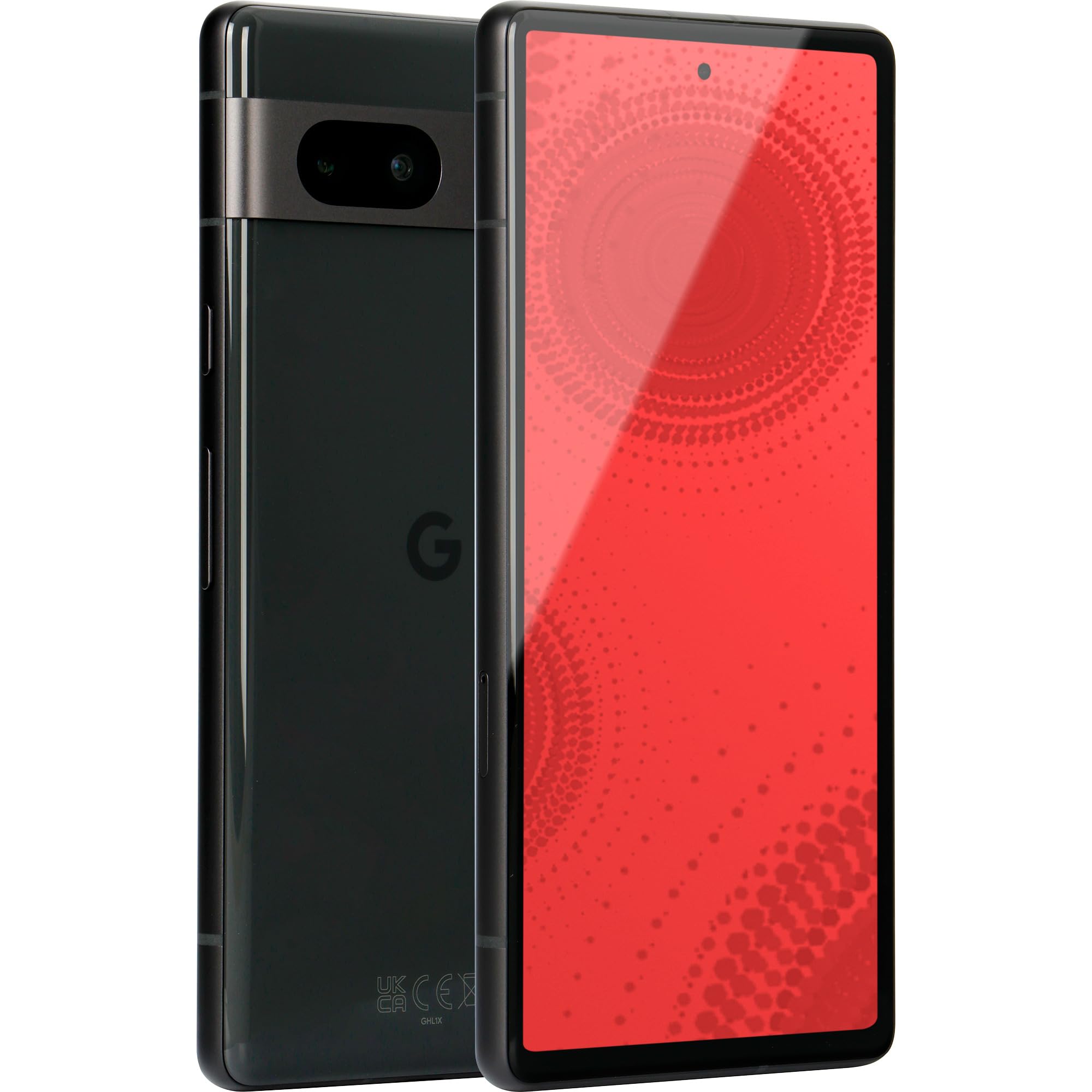 Google Pixel 7a 128GB Unlocked Smartphone - Black Charcoal - Android 13 (Renewed) - Perfect for Travel, Photography & Business Use