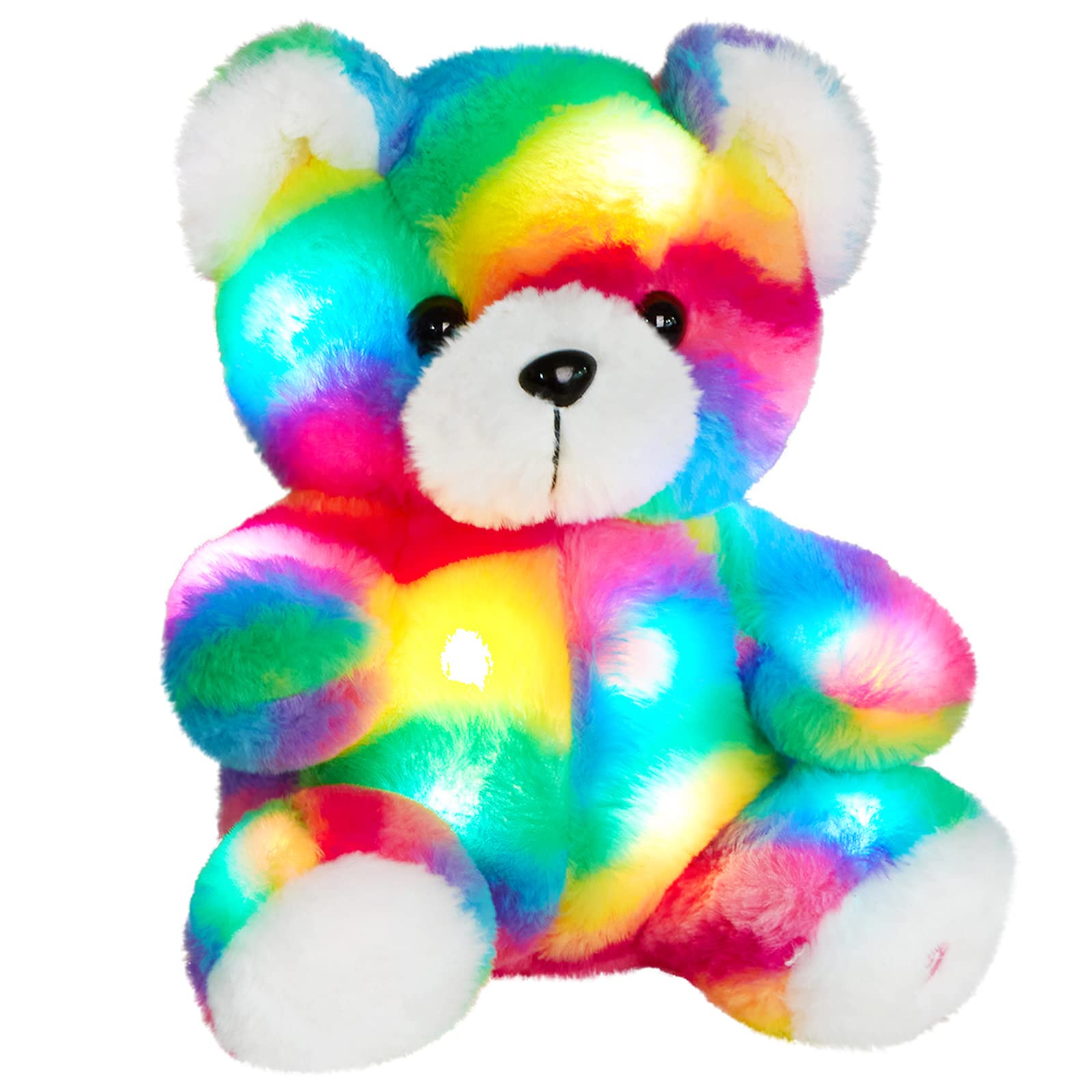 LED Glowing Rainbow Teddy Bear Stuffed Animal - 11