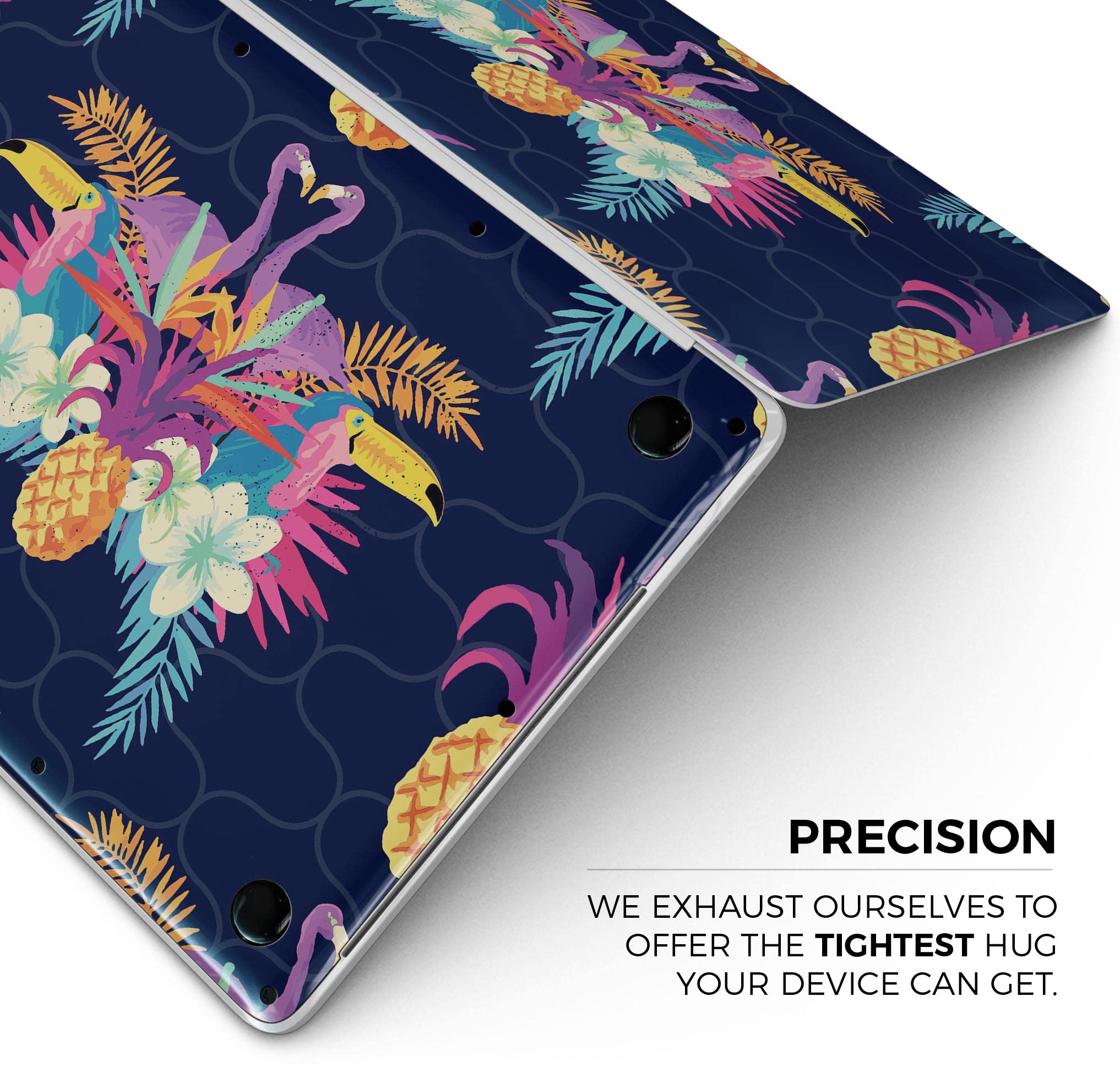 Tropical Neon Summer Full-Body Wrap Decal Skin for MacBook Air 13