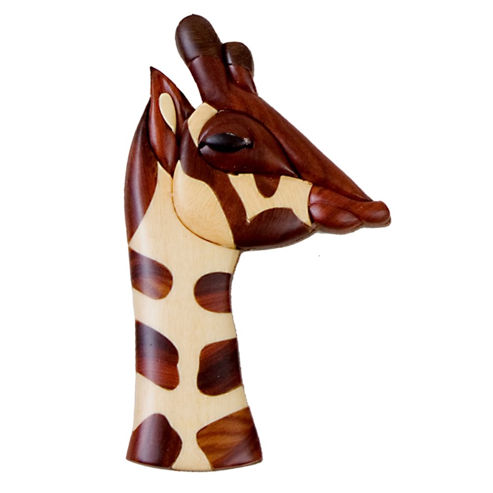 Giraffe Wooden Fridge Magnet - Handmade Animal Decor for Kitchen, Office & Kids Room - Perfect for Photos, Notes & DIY Projects