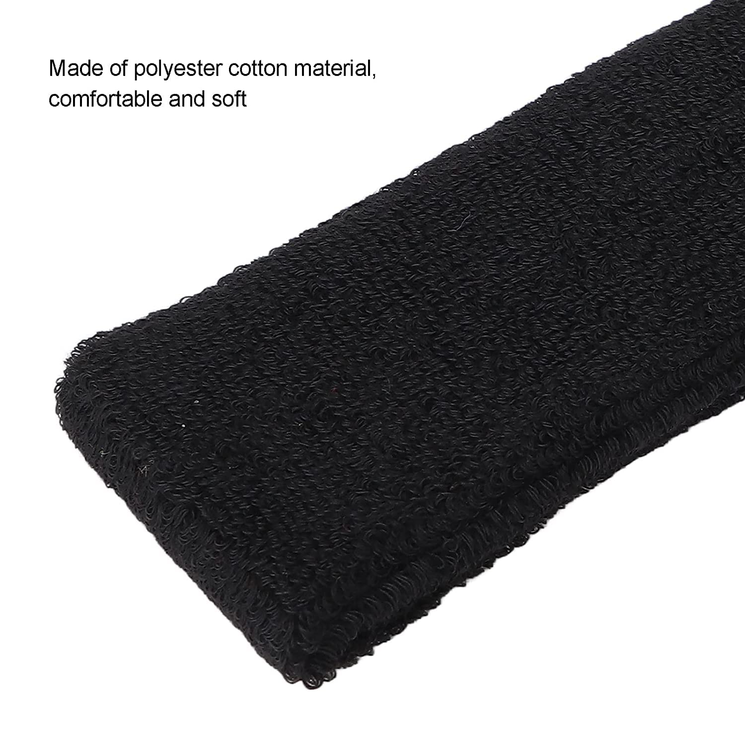 Best Sweat Absorbing Athletic Headband for Basketball & Workouts - High Elasticity, Comfortable Fitness Headband for Men & Women (Black) | Ideal for Running, Gym, Yoga & Sports