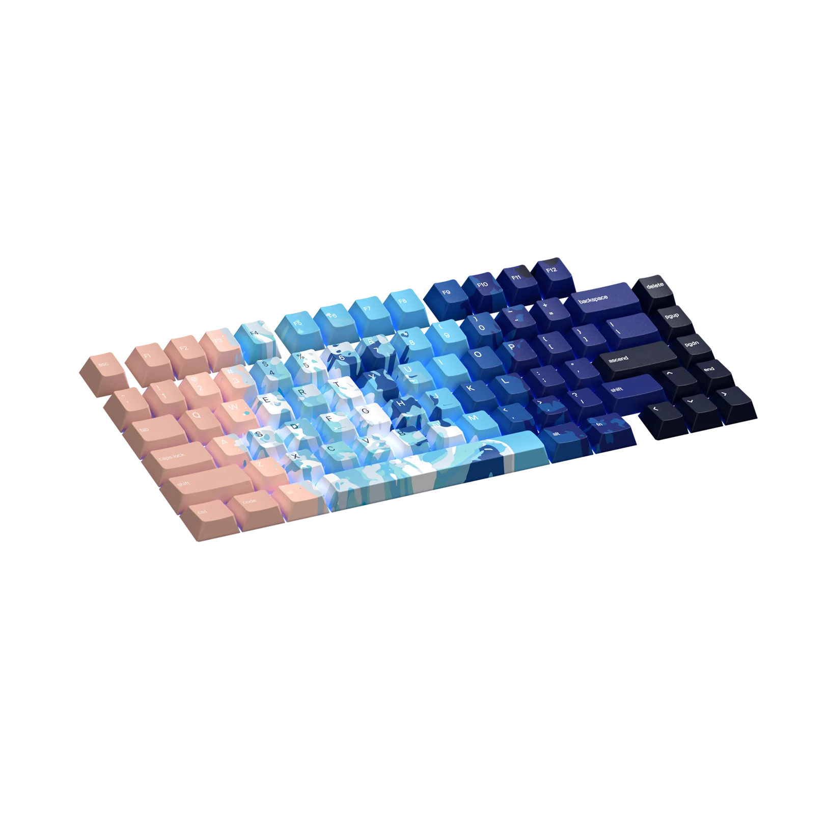 High Tide Keycaps for Mechanical Keyboards - Custom Cherry MX Keycaps for Gaming & Typing - Perfect for PC, Mac & Laptop Keyboards