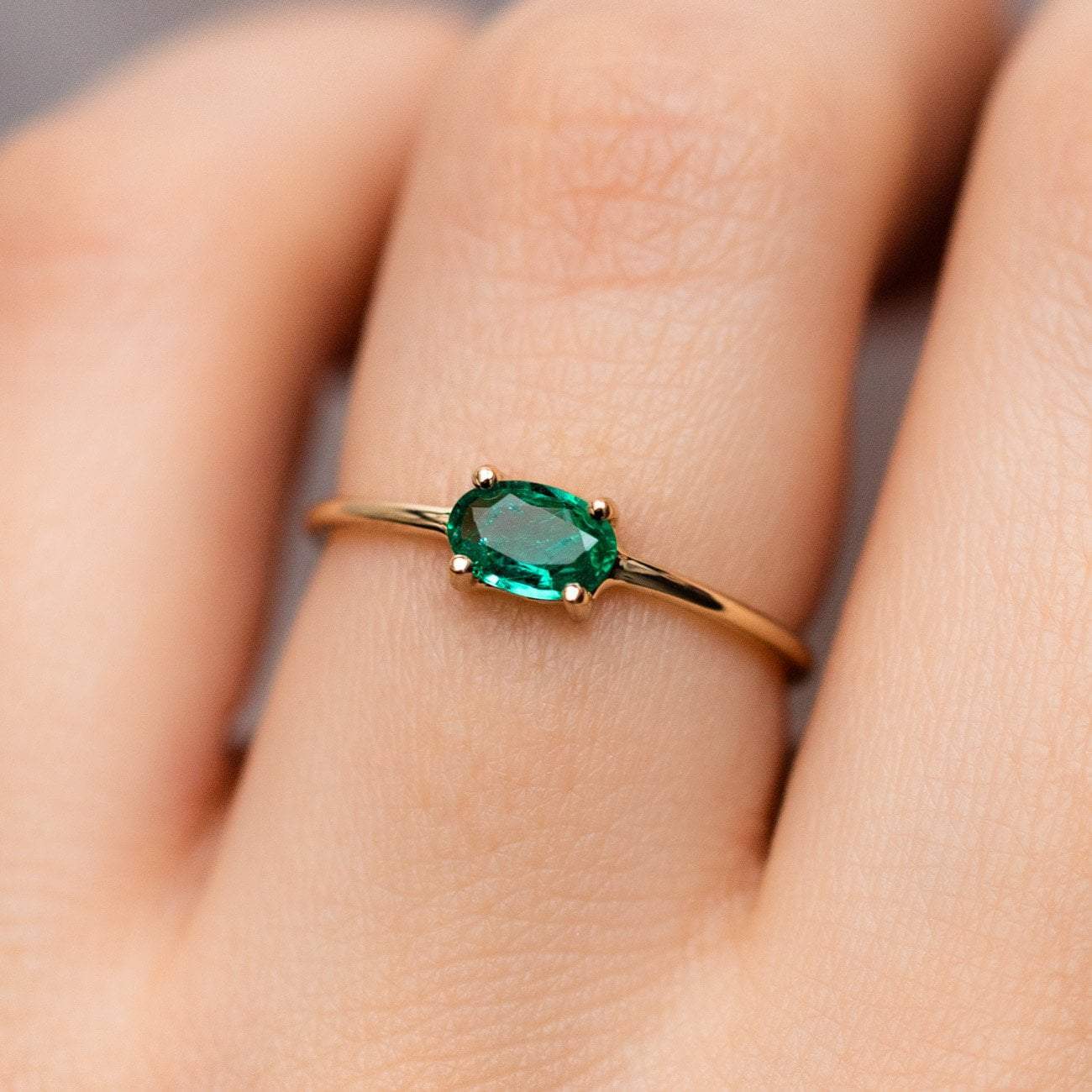 14K Gold Sweetest Birthstone Ring - Personalized Birth Month Jewelry for Women, Dainty Stackable Ring Gift for Her | Perfect for Birthdays, Anniversaries & Everyday Wear