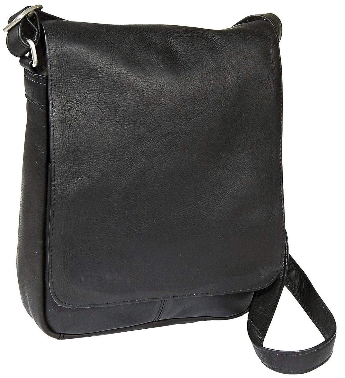 Genuine Colombian Leather Vertical Flap Shoulder Bag for Women - Stylish Crossbody Purse for Work, Travel & Everyday Use